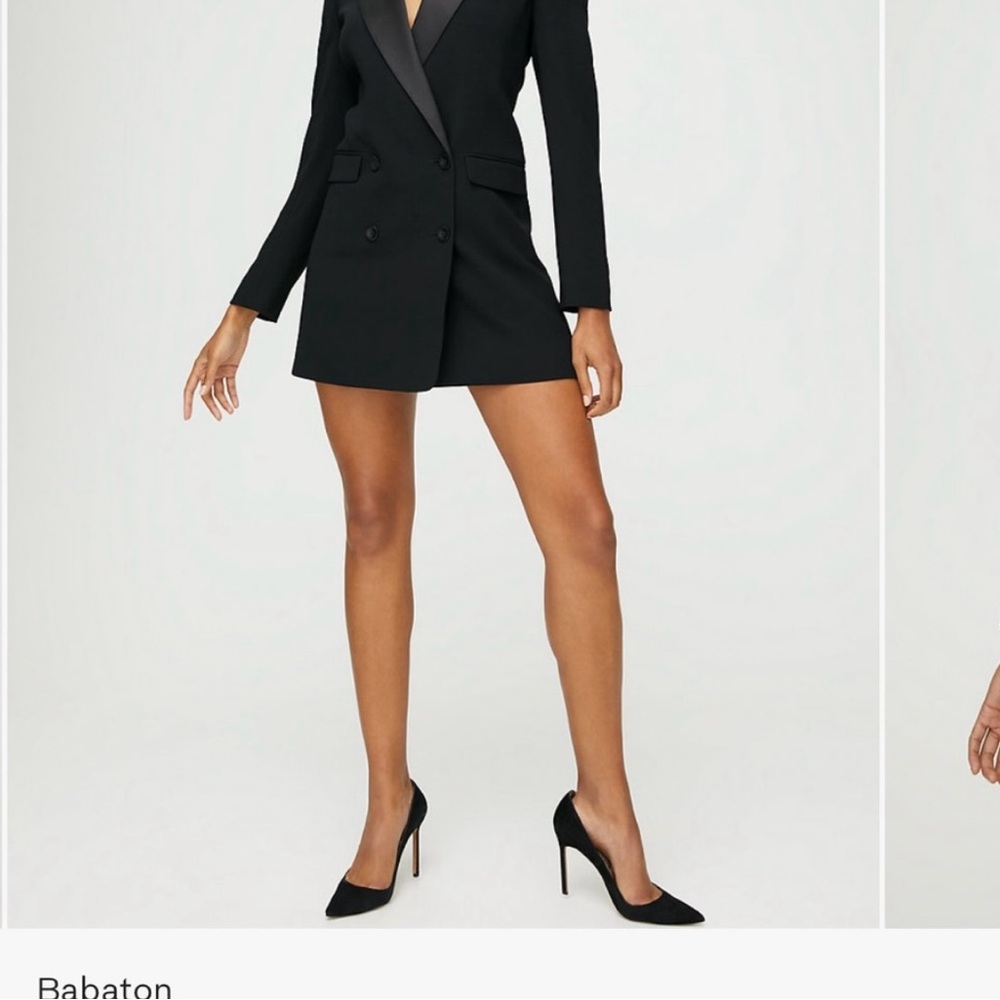 Babaton Black Double Breasted Amell Blazer Dress - Size 2 - Picture 3 of 11